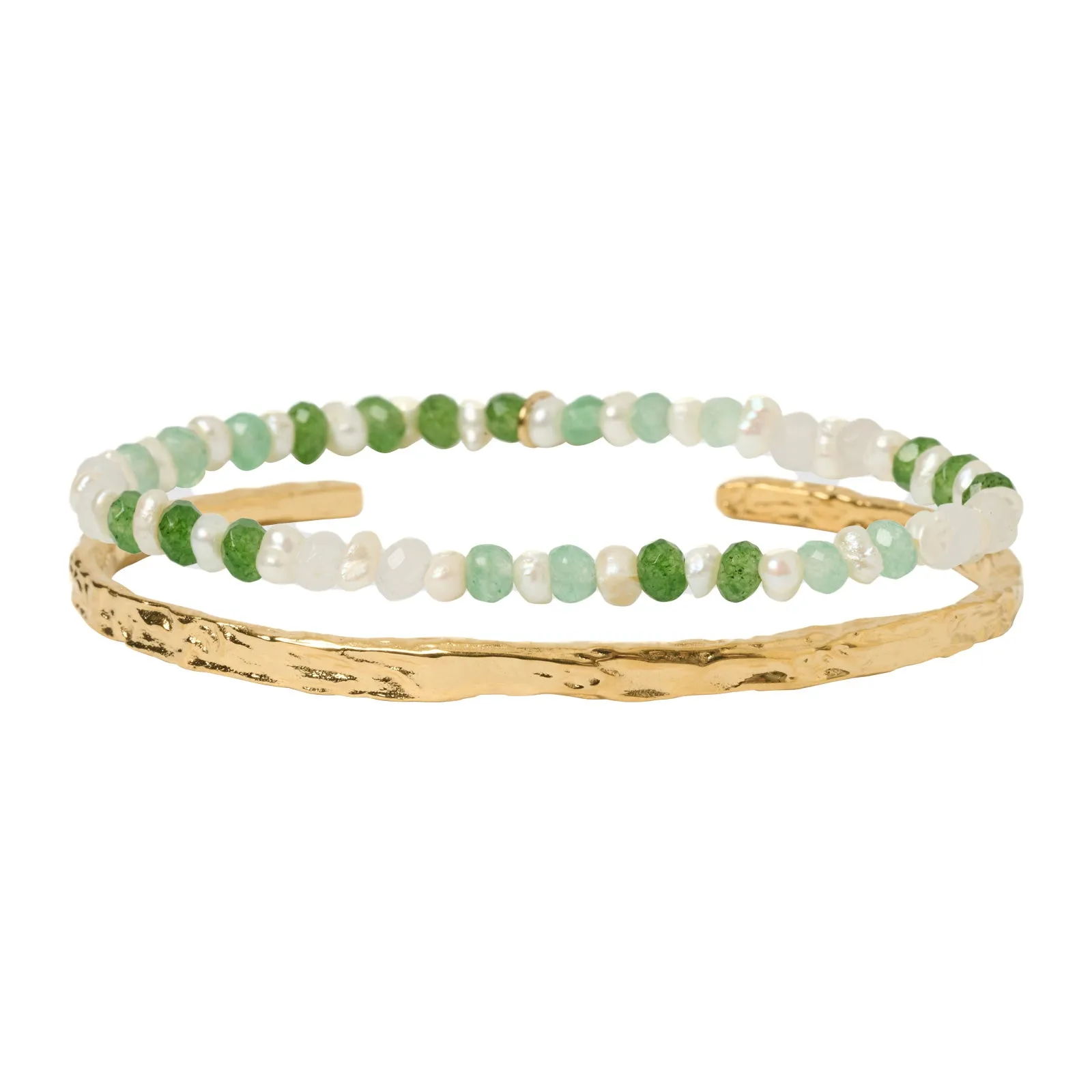 Petal Bracelet Stack - Moss