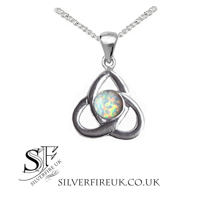 Pinfire OPAL Celtic Triangle Necklace