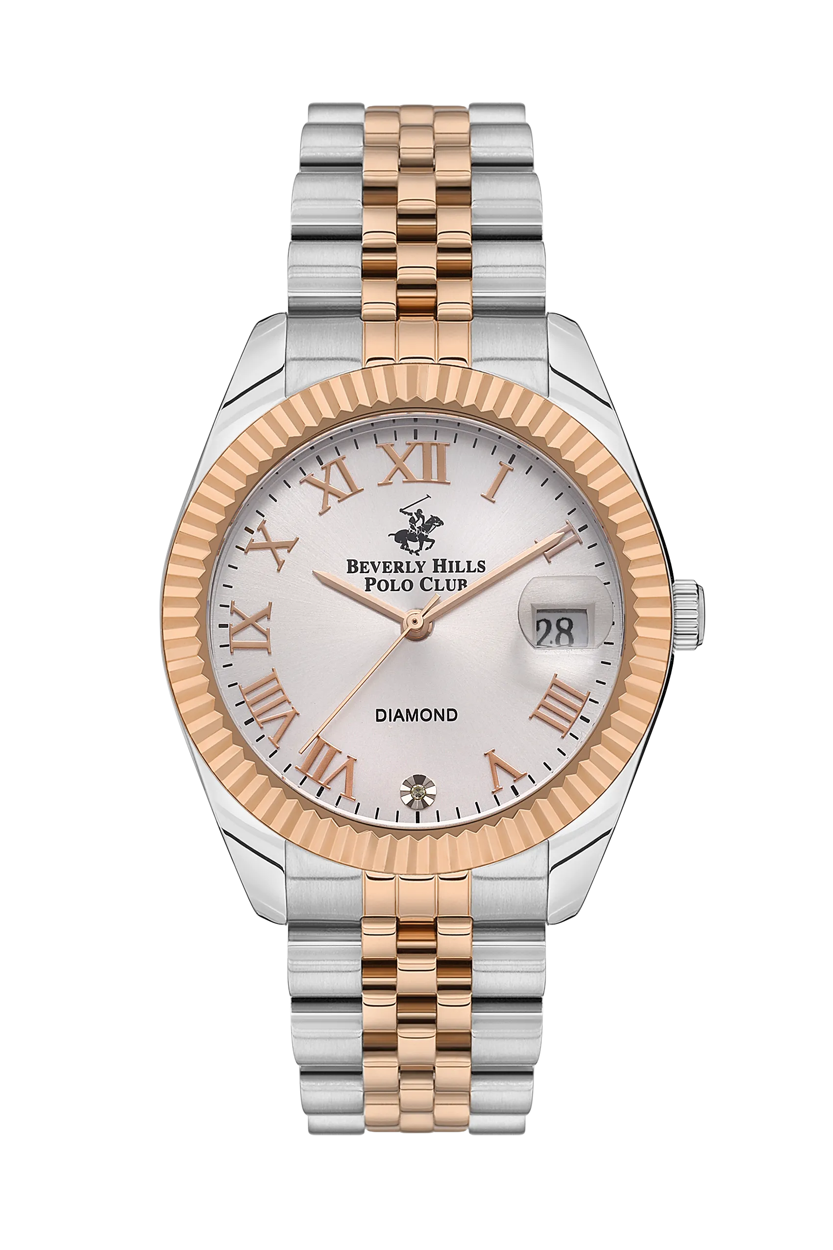 Polo - BP3582C.530 Ladies 3 Hands - Date White Dial Ceramic Sapphire Coated Glass Diamond