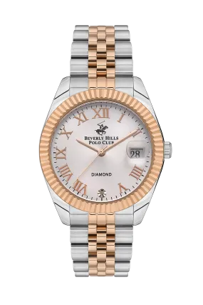 Polo - BP3582C.530 Ladies 3 Hands - Date White Dial Ceramic Sapphire Coated Glass Diamond