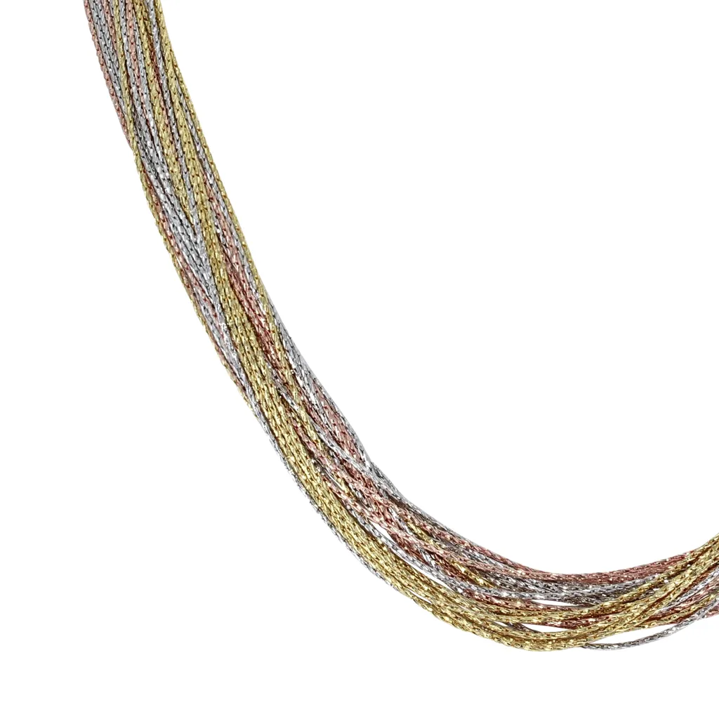 Radiance 20-Strand Necklace in Tri-Color