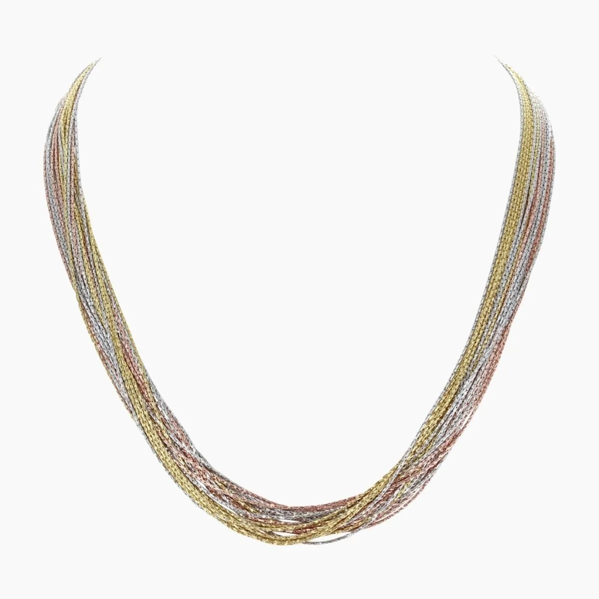 Radiance 20-Strand Necklace in Tri-Color