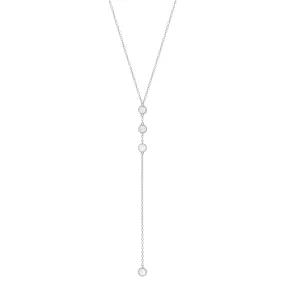 REN LARIAT NECKLACE SILVER