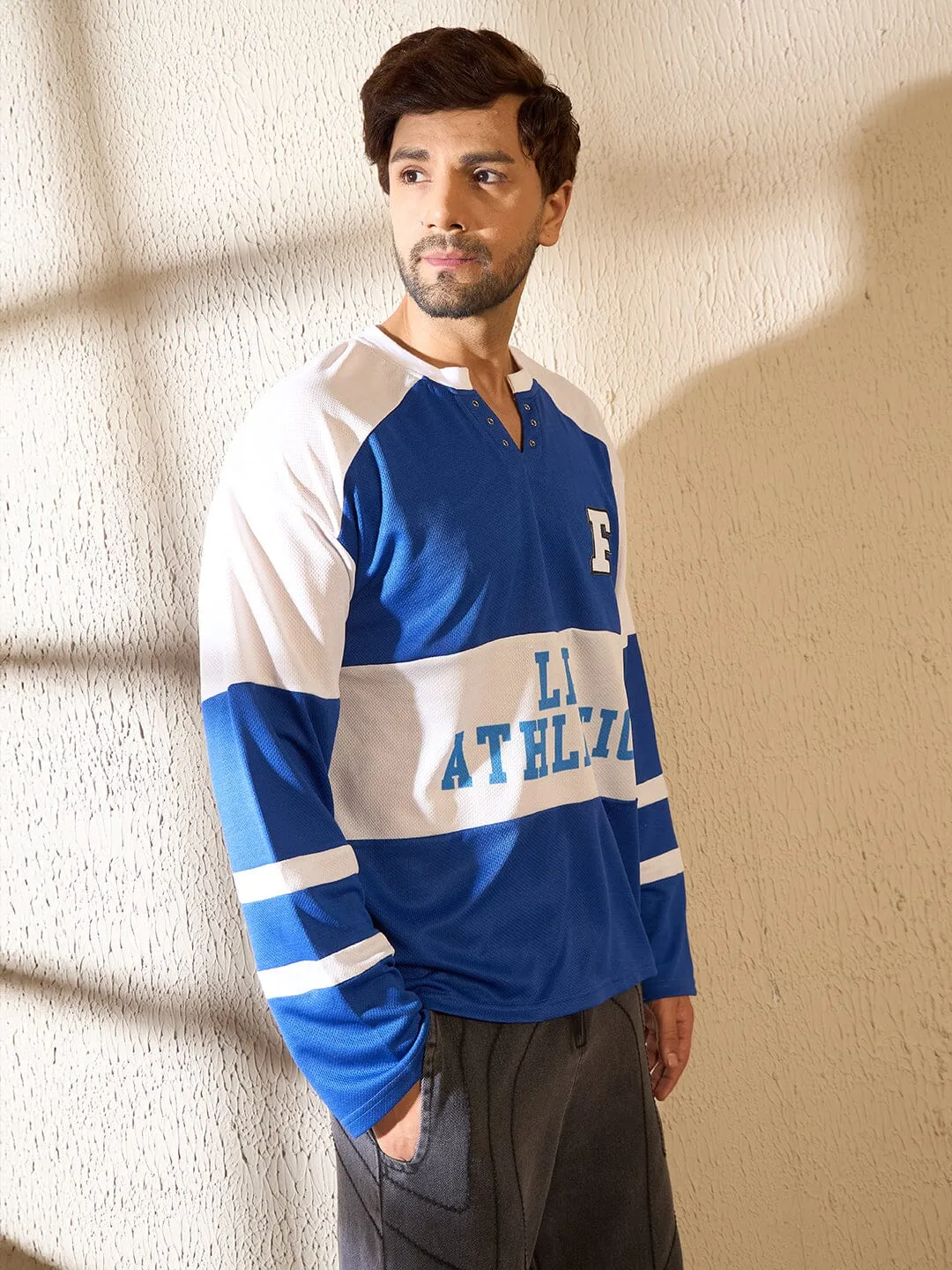 Royal Blue Mesh Hockey Jersey Tshirt