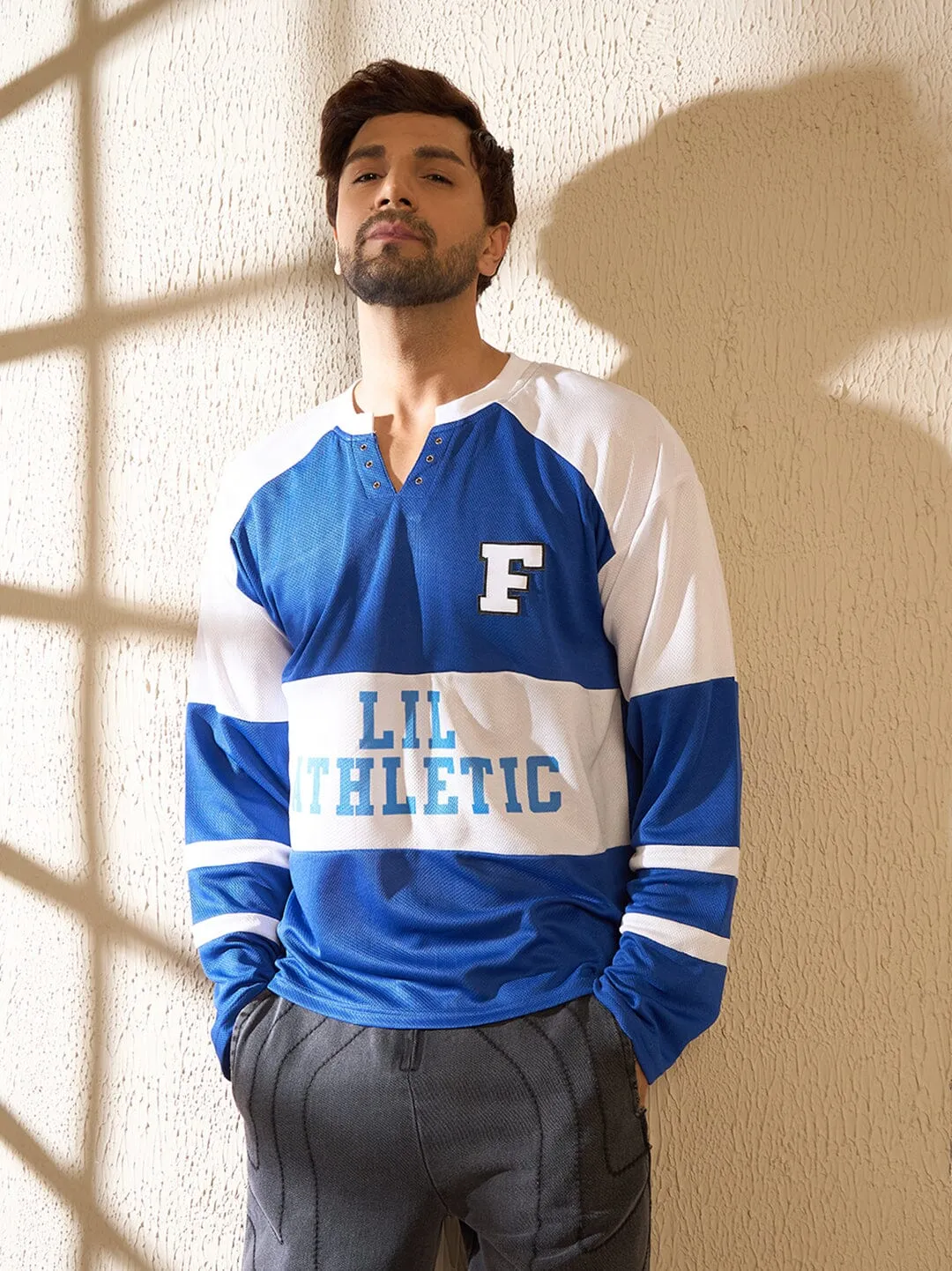 Royal Blue Mesh Hockey Jersey Tshirt