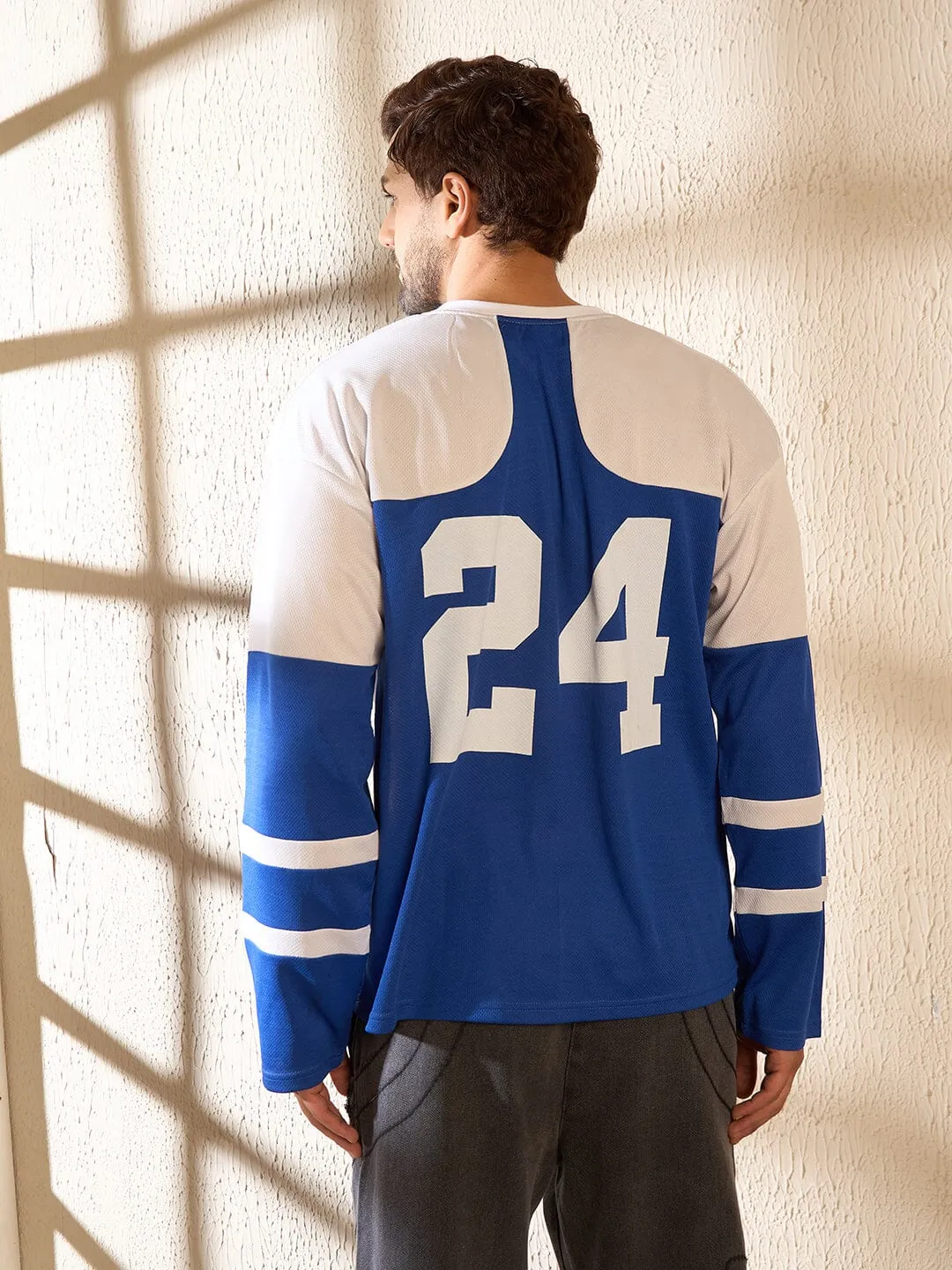 Royal Blue Mesh Hockey Jersey Tshirt