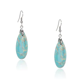 Rustic Couture's®  Natural Stone Water Drop Dangle Earrings