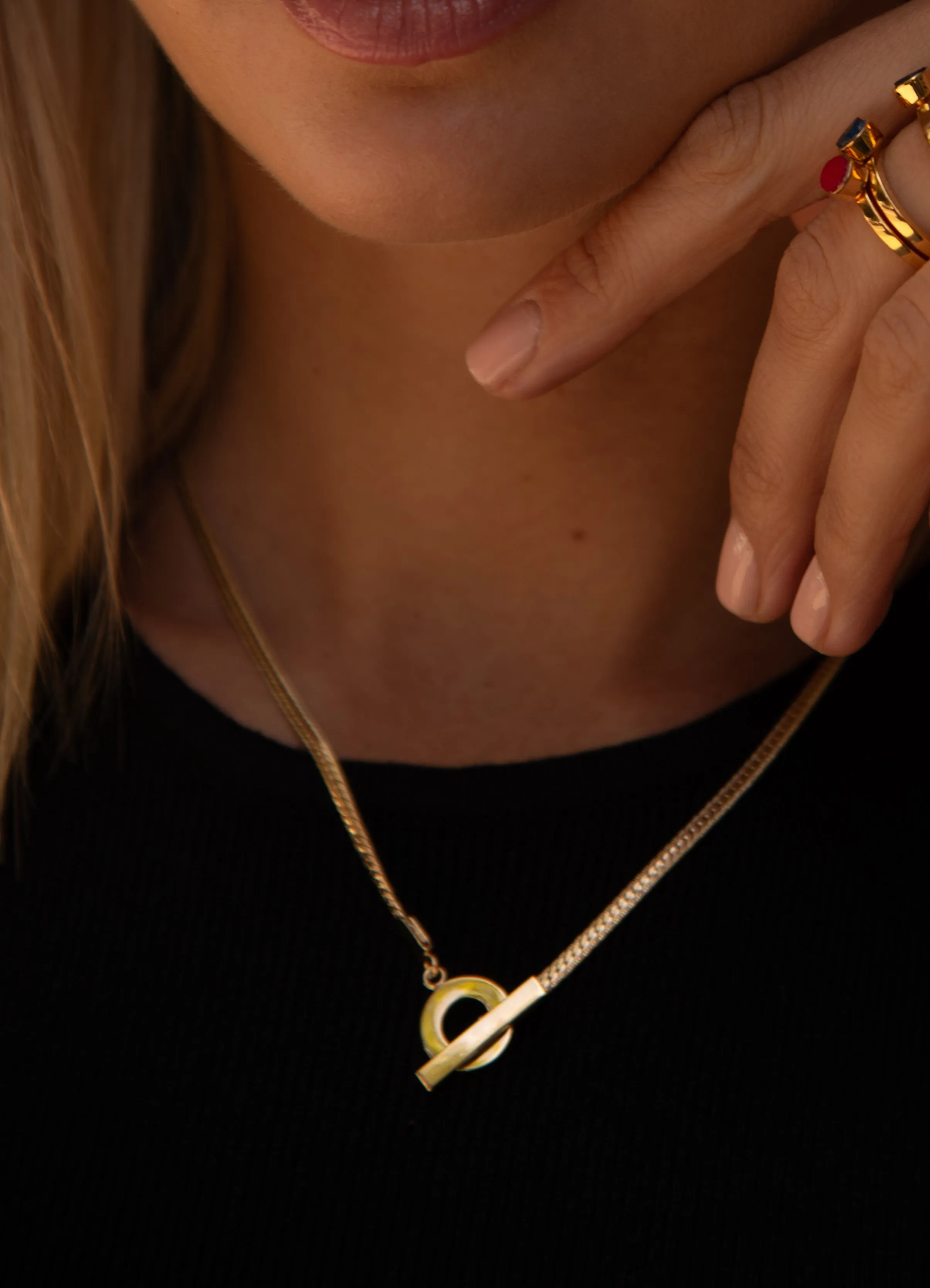 Safu Herringbone Lariat Necklace