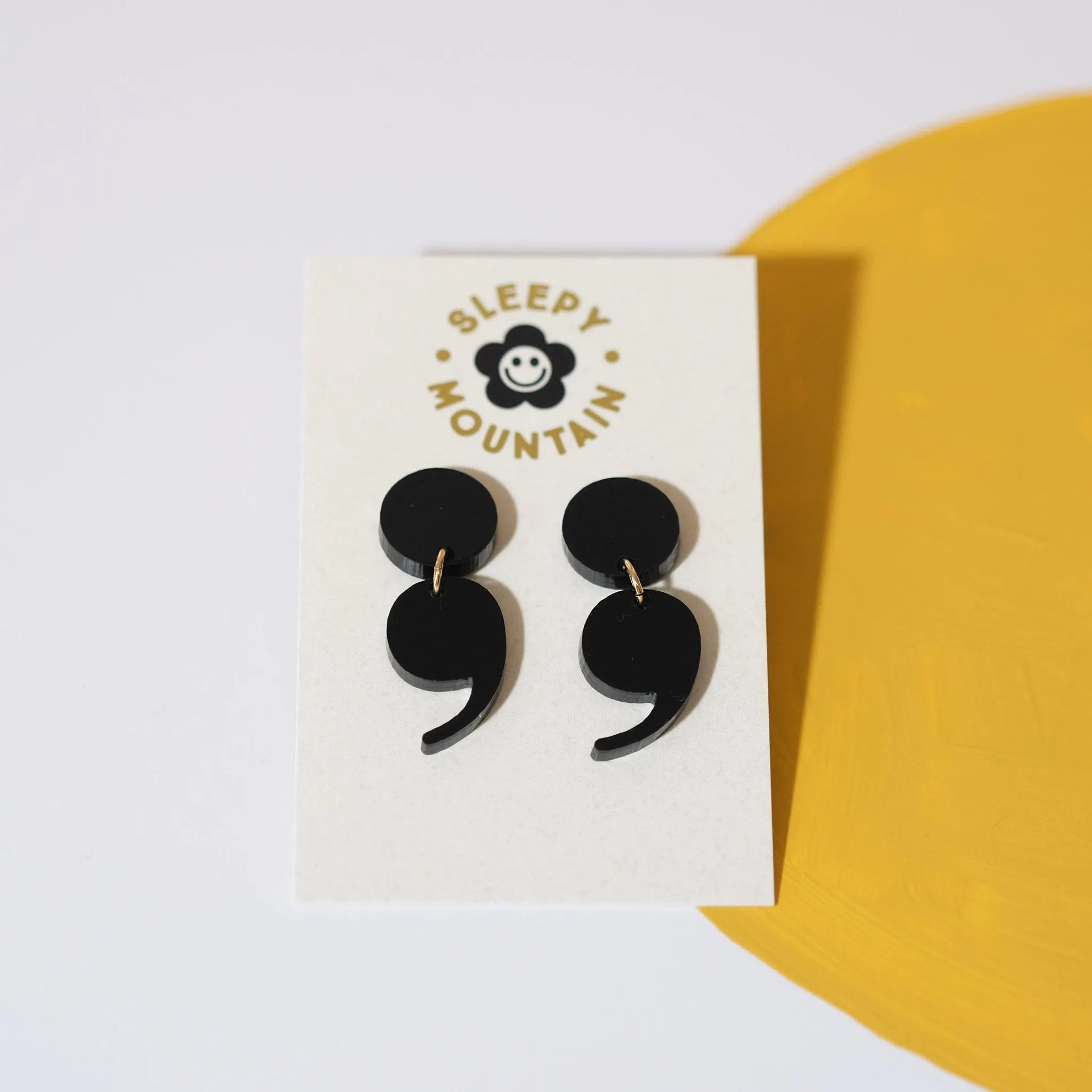 Semicolon Dangle Earrings