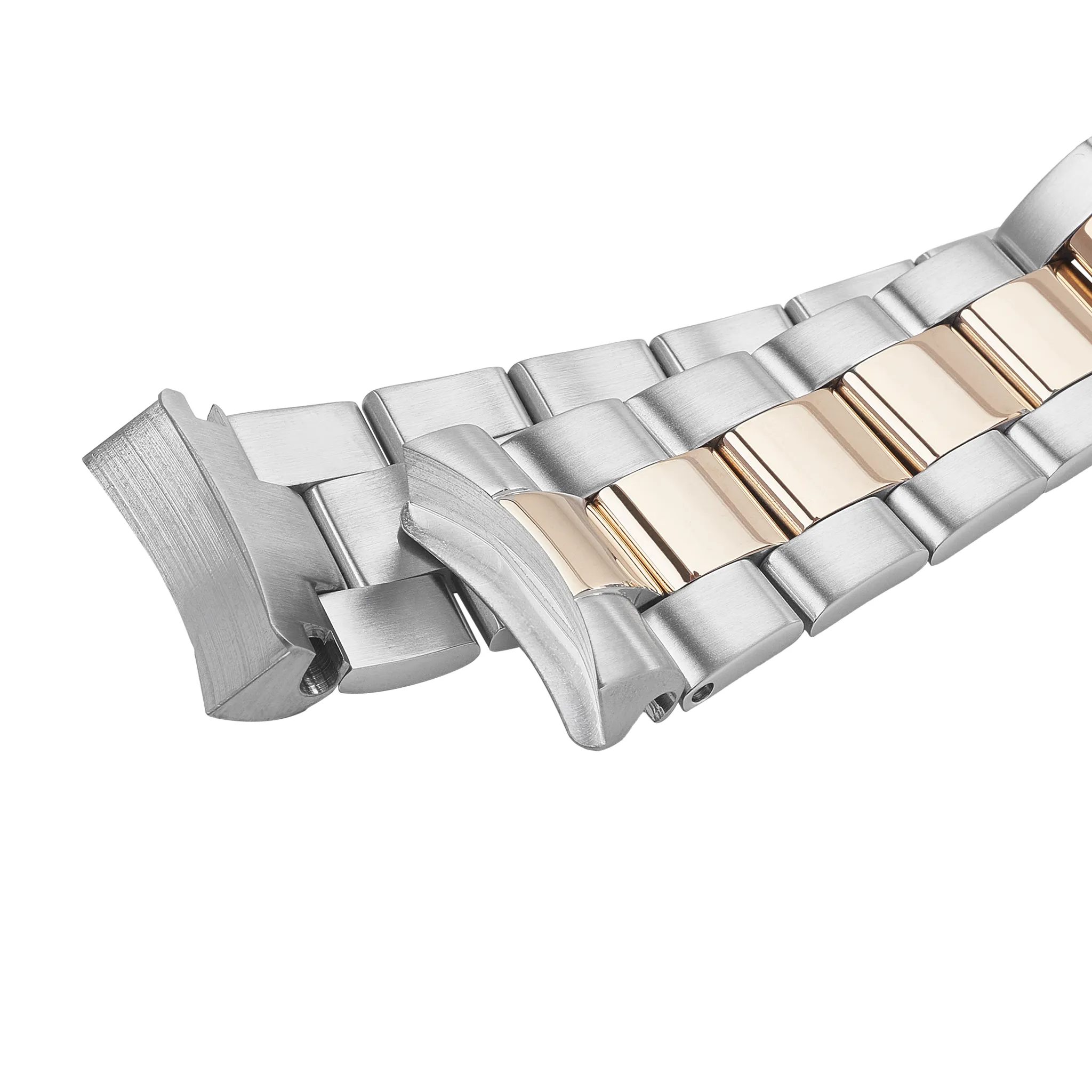 SKX/SRPD Watch Bracelet: Oyster Two-Tone Rose Gold Finish