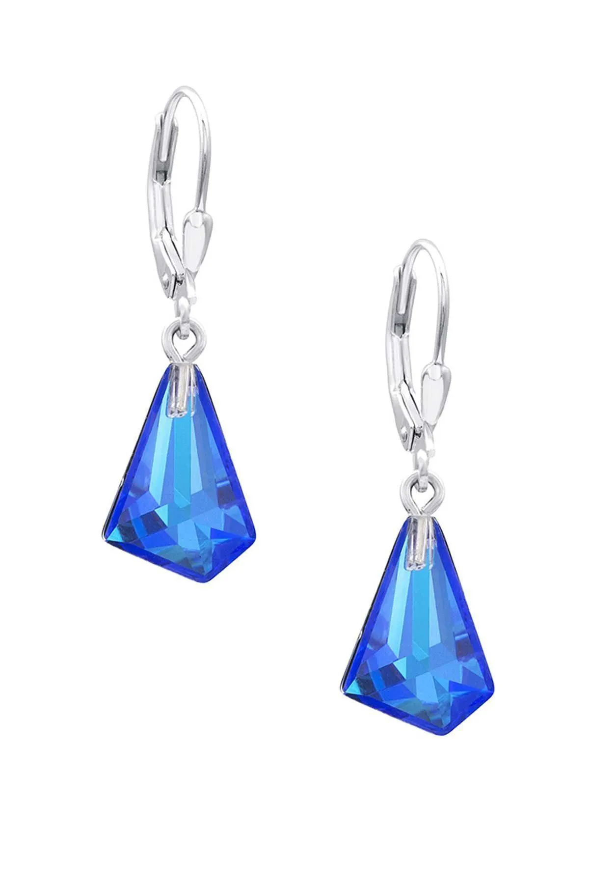 Small Triangle Glacier Crystal Earrings