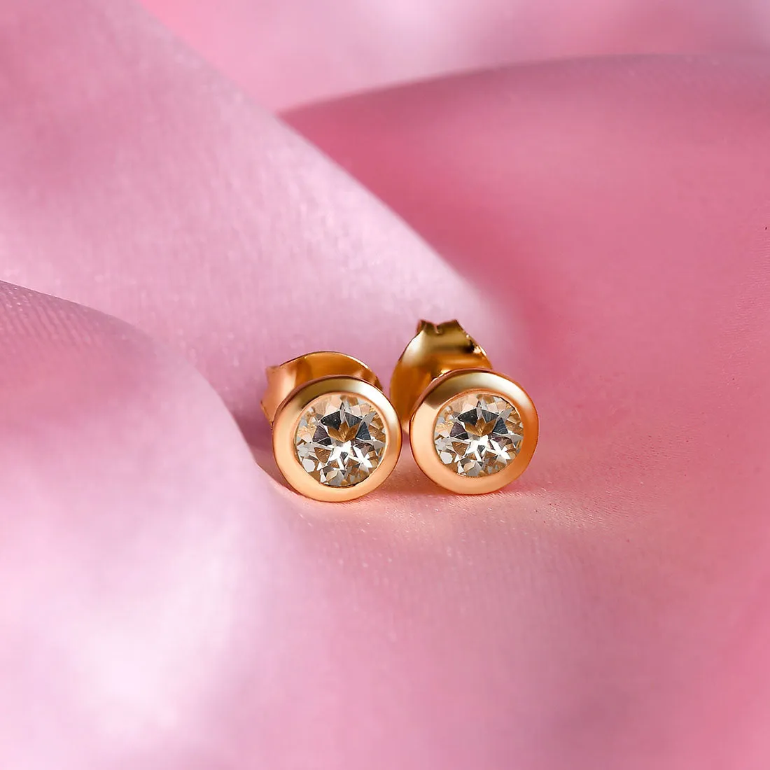 Solitaire Birthstone Stud Earrings