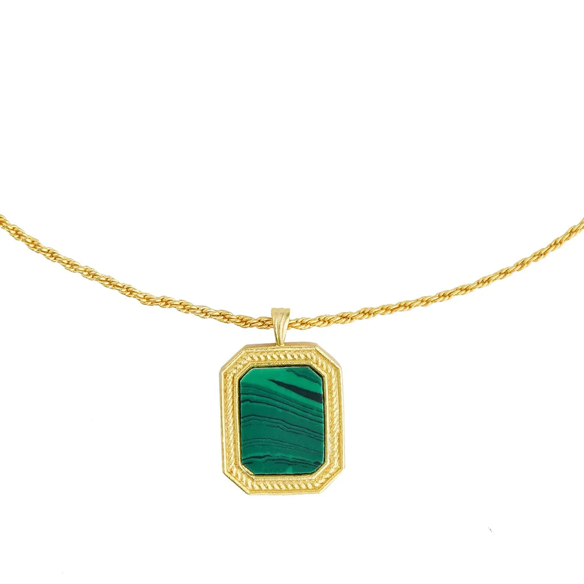 Soul Soothe Pendant Necklace with Malachite - Abundance