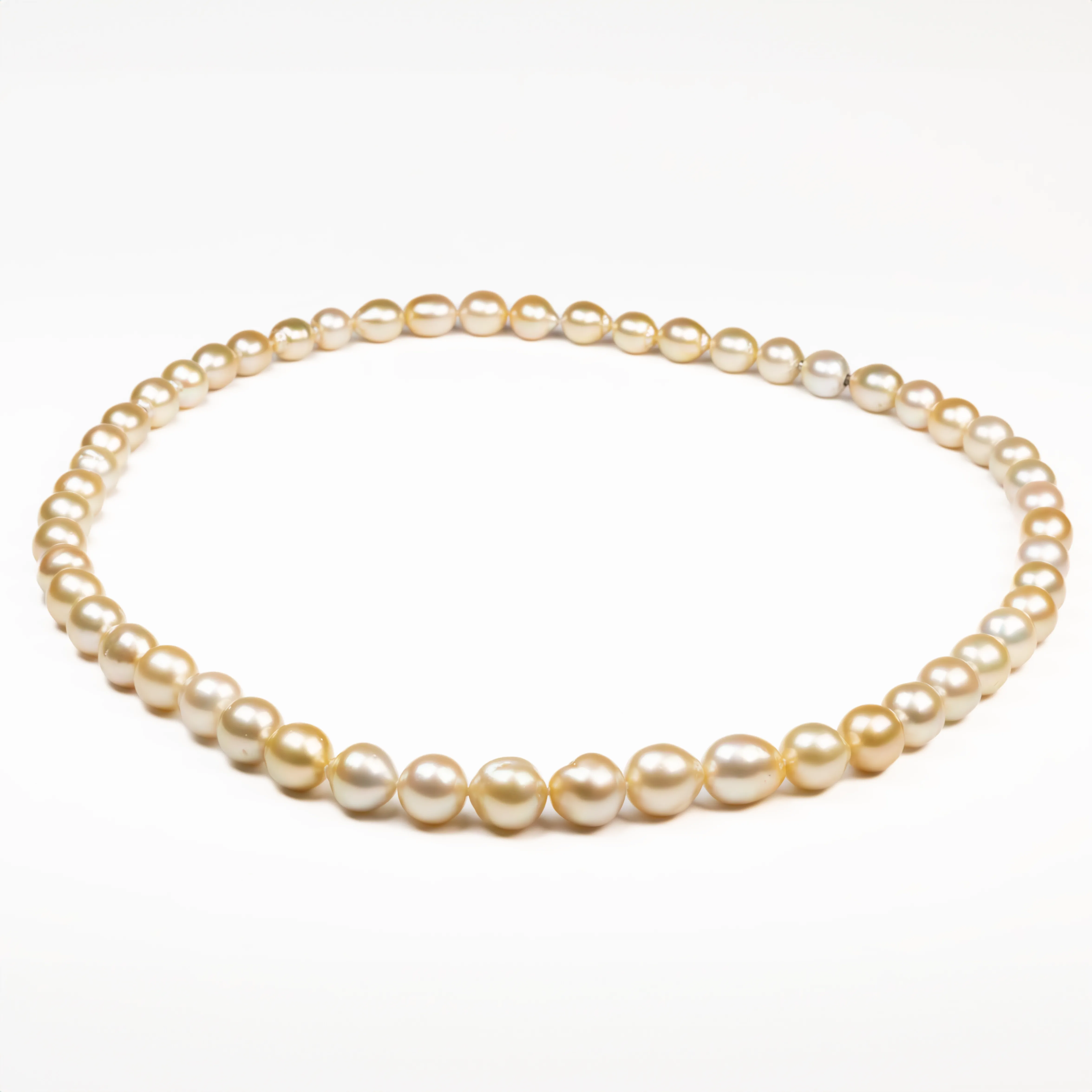 Stainless Steel South Sea Cultured 10.20-13.00mm 70cm Pearl Strand