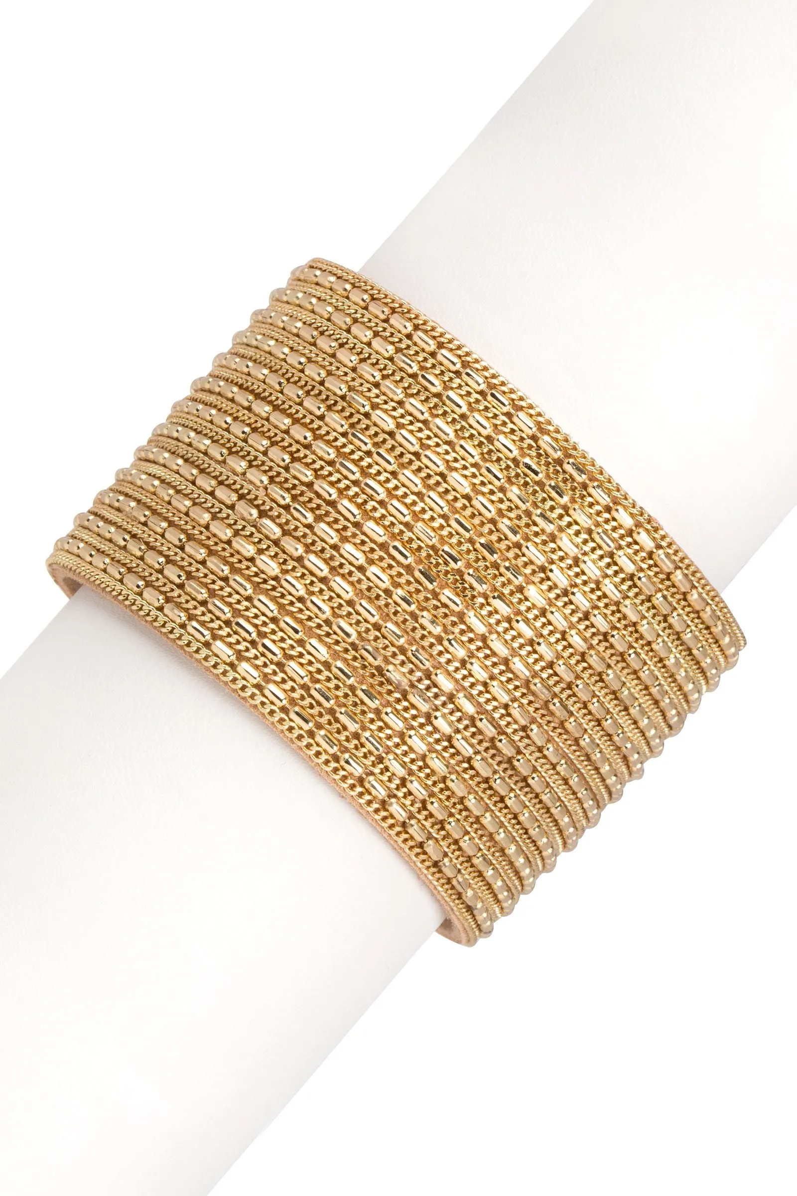 Tall Red Carpet Cuff in Gold