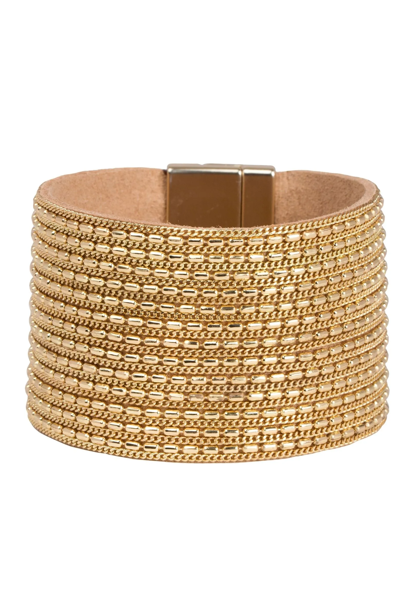 Tall Red Carpet Cuff in Gold