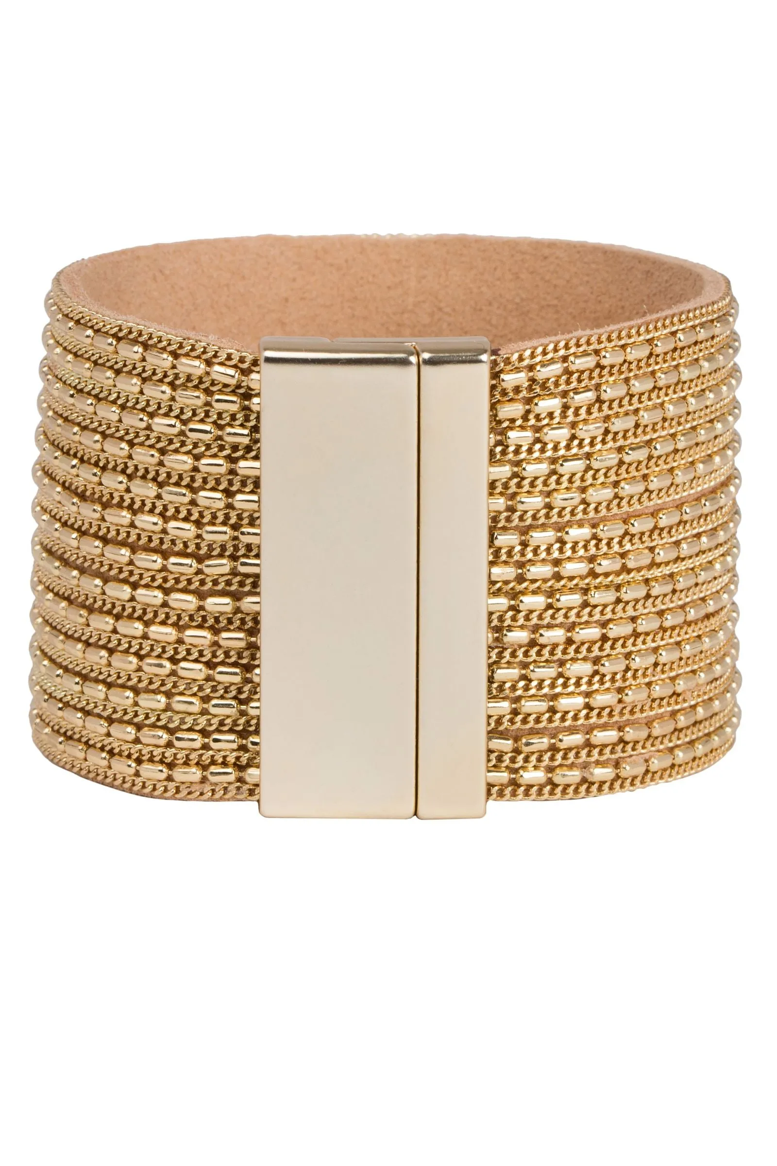 Tall Red Carpet Cuff in Gold