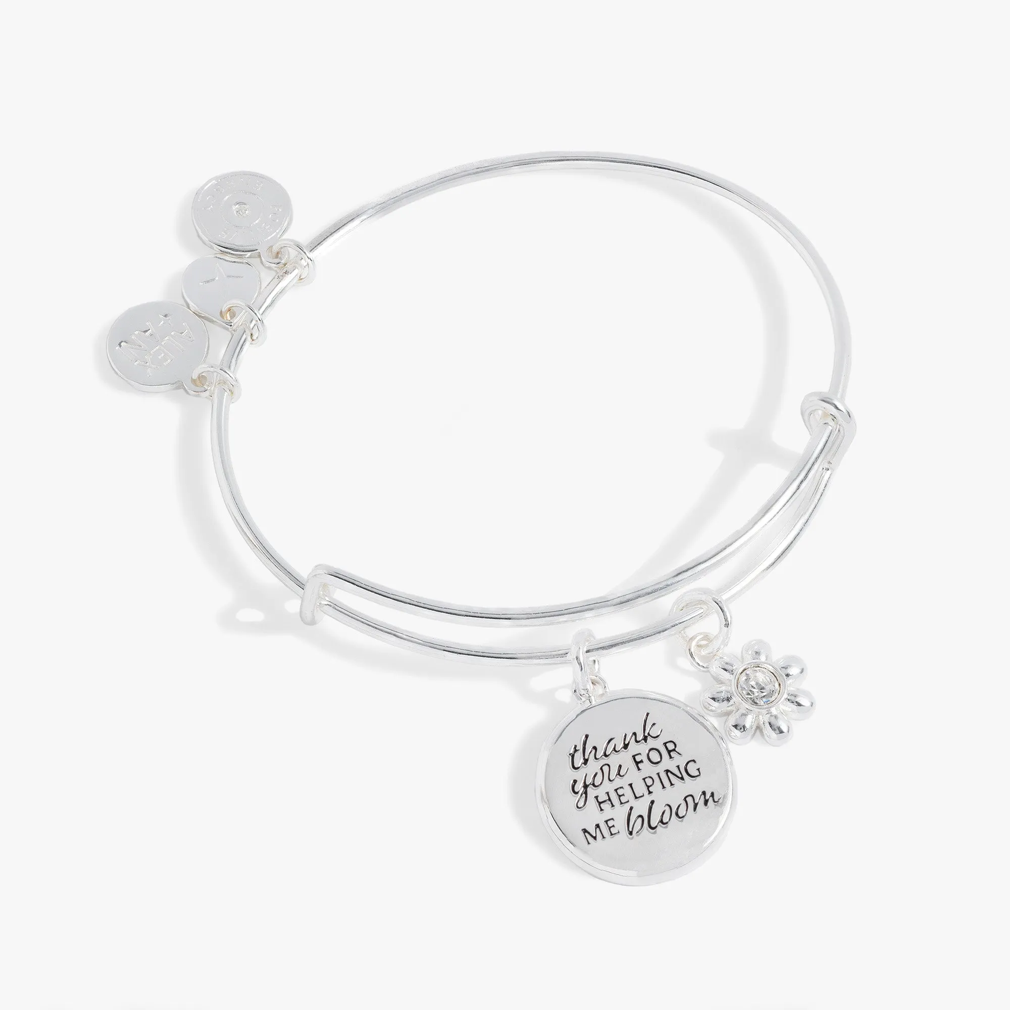 'Thank You For Helping Me Bloom' Charm Bangle