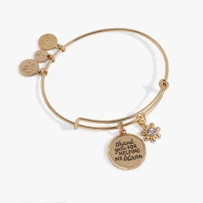 'Thank You For Helping Me Bloom' Charm Bangle