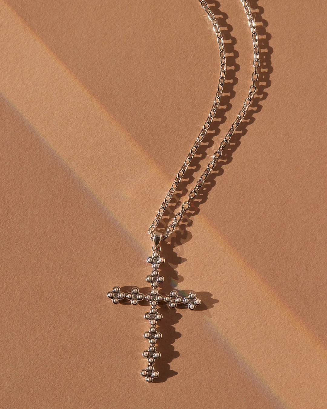 The Daisy Stud Cross Necklace