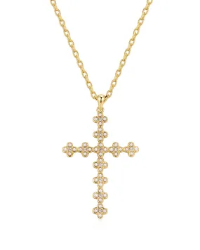 The Daisy Stud Cross Necklace