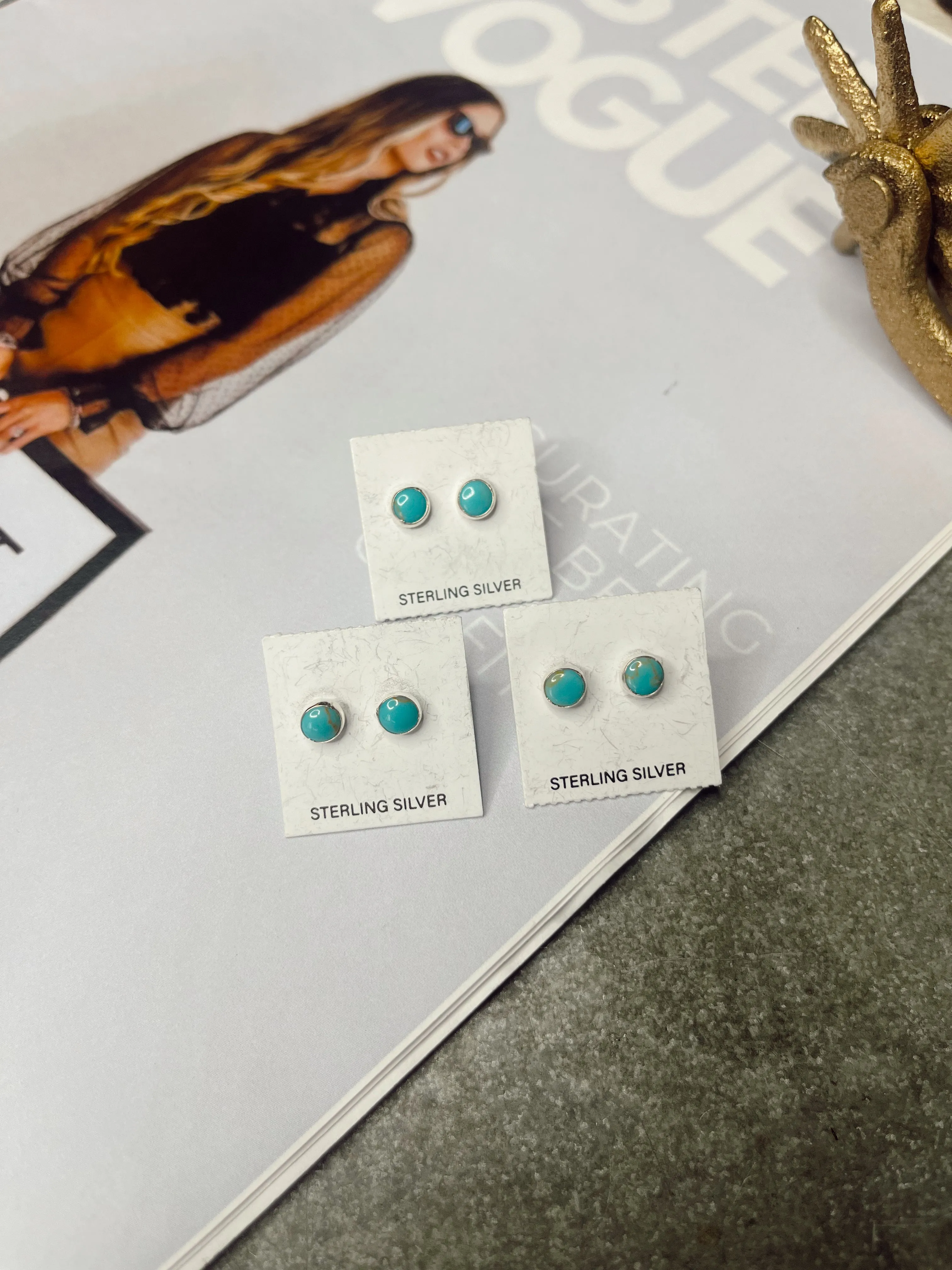 The Single Stone Stud Earrings