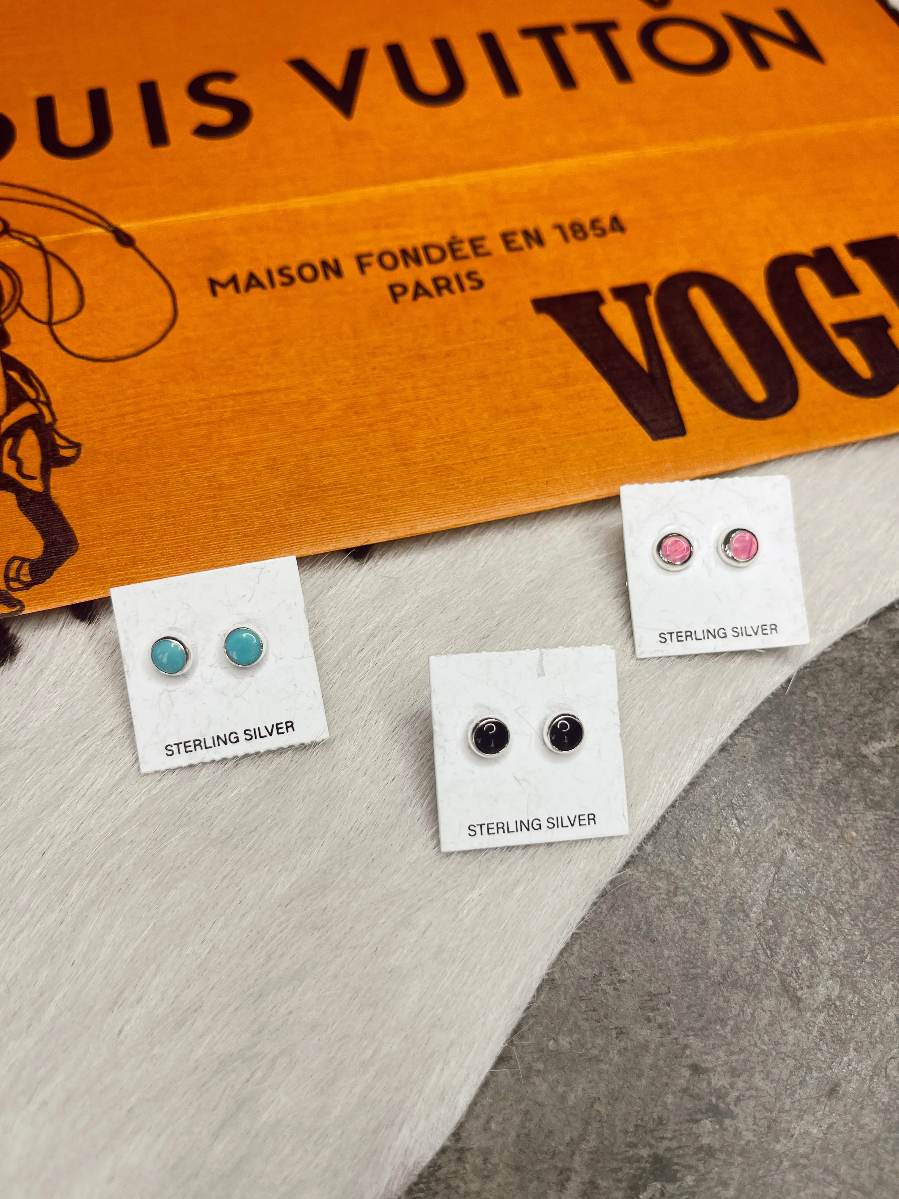 The Single Stone Stud Earrings