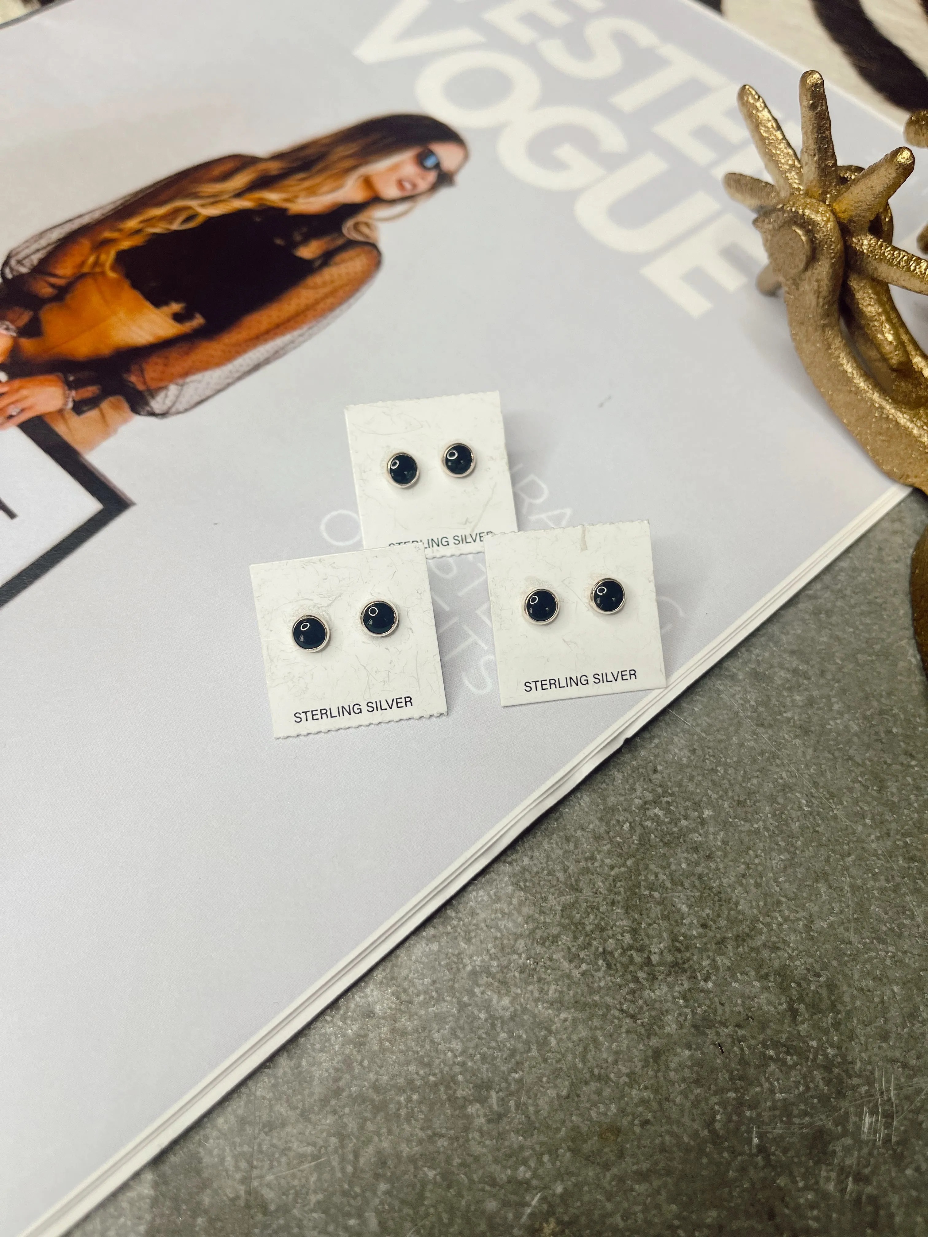 The Single Stone Stud Earrings