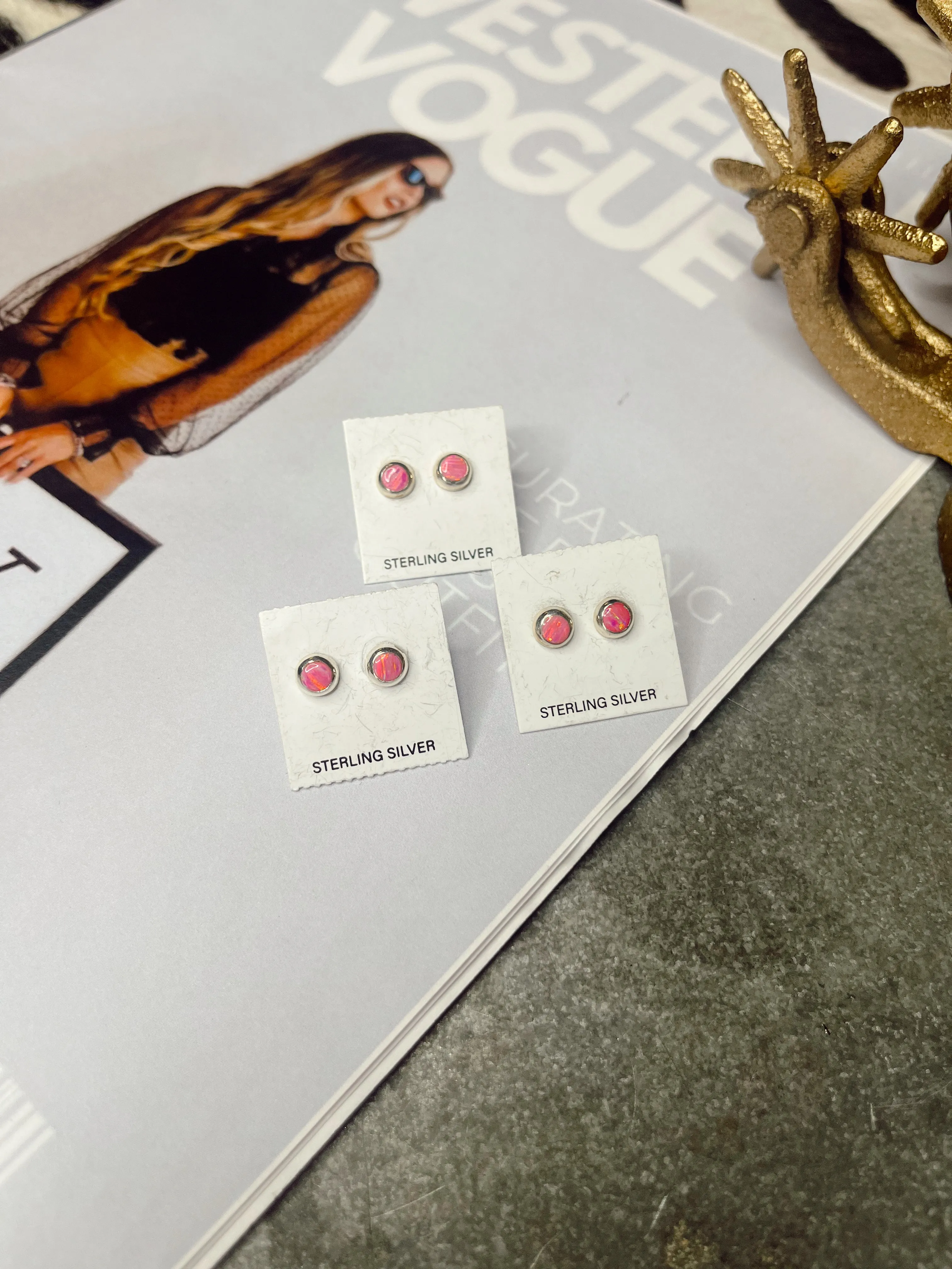 The Single Stone Stud Earrings