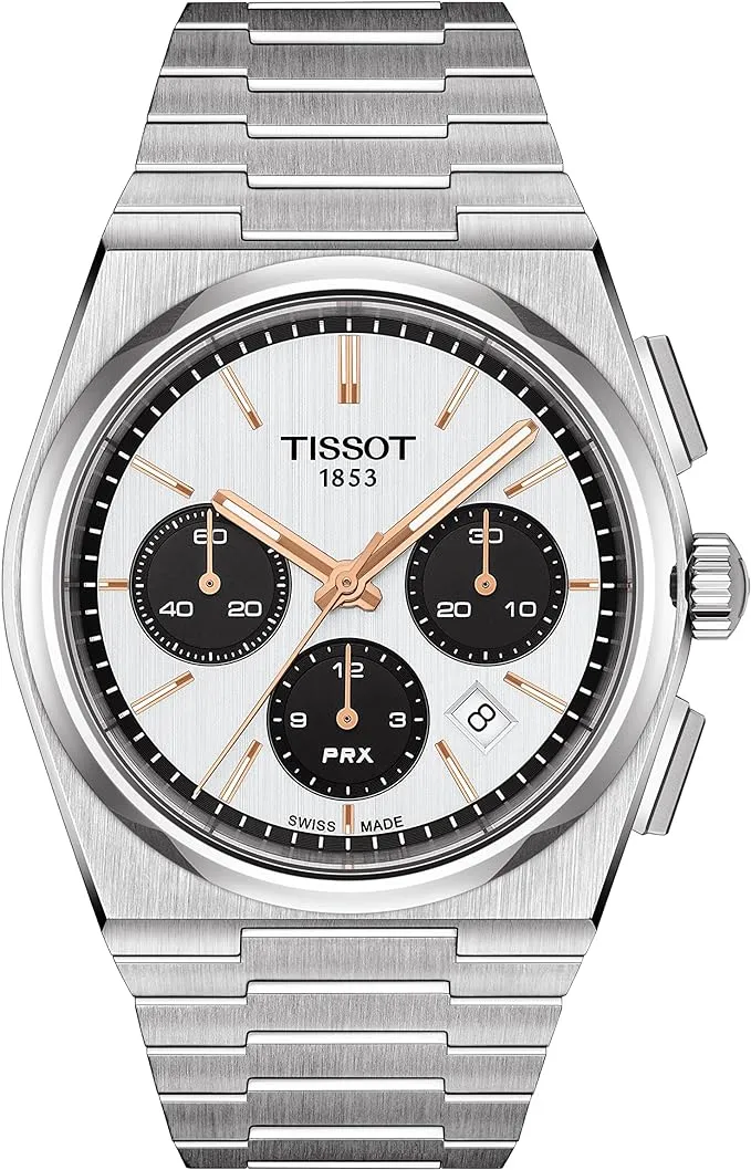 Tissot PRX Chronograph Panda 42mm Stainless Watch T137.427.11.011.00