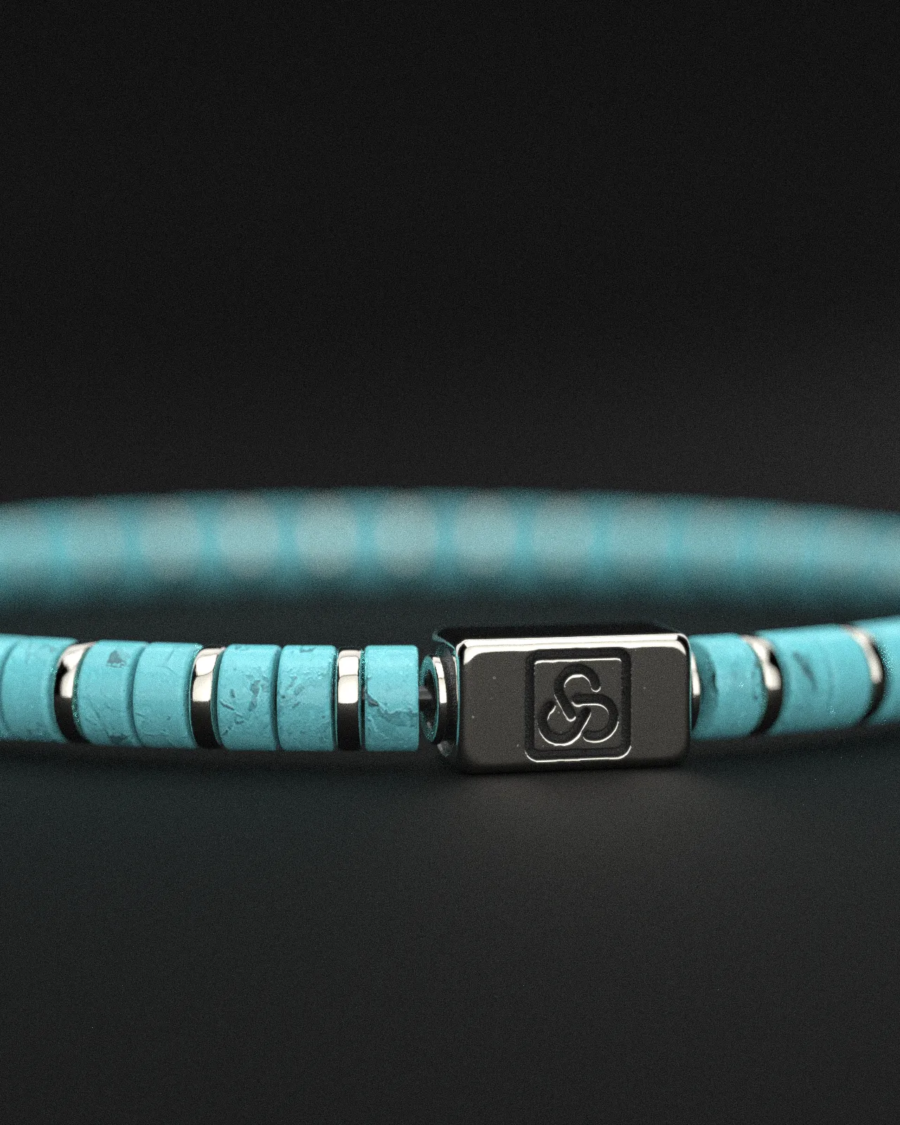 Turquoise Bracelet 4mm | Spacer  #2