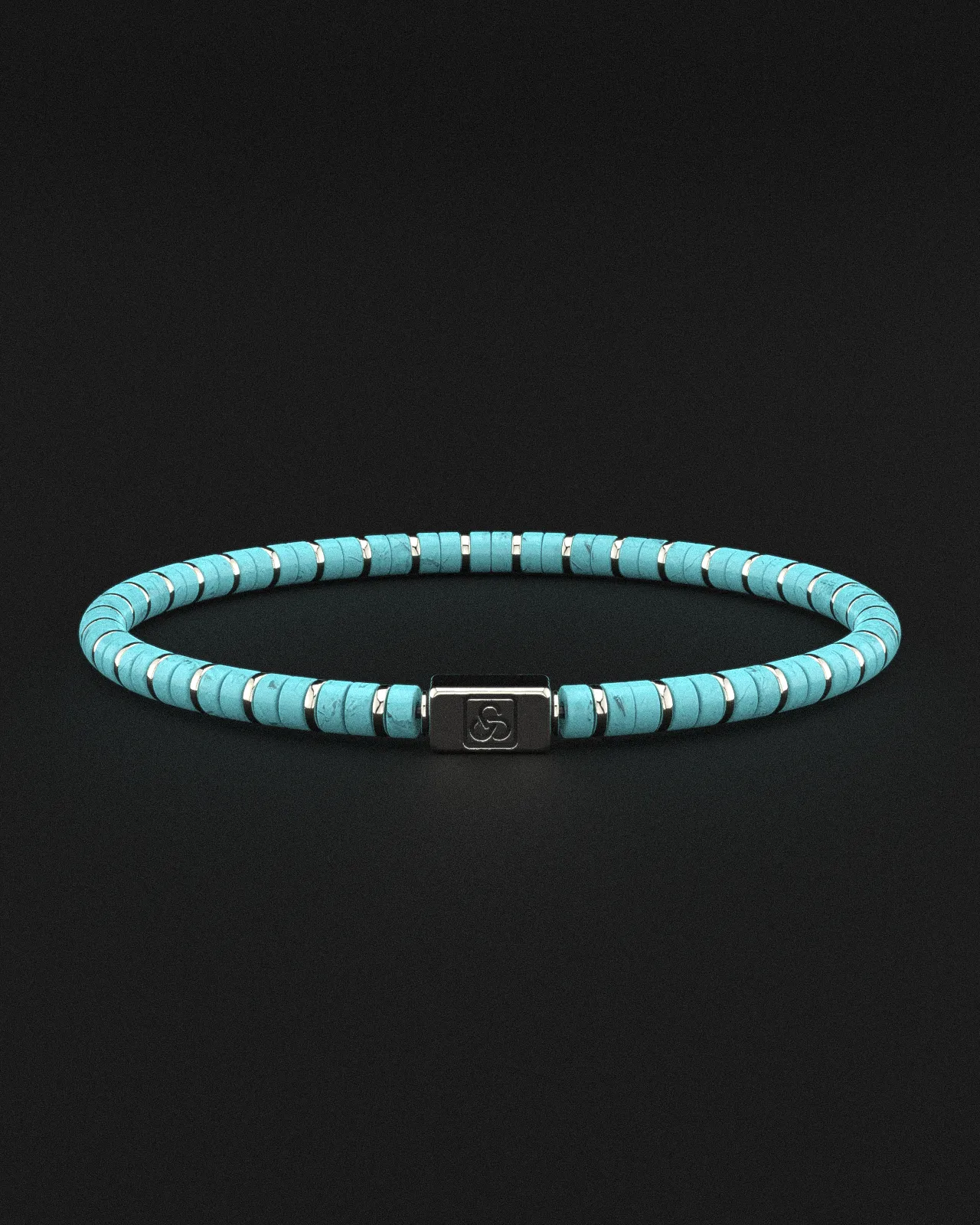 Turquoise Bracelet 4mm | Spacer  #2