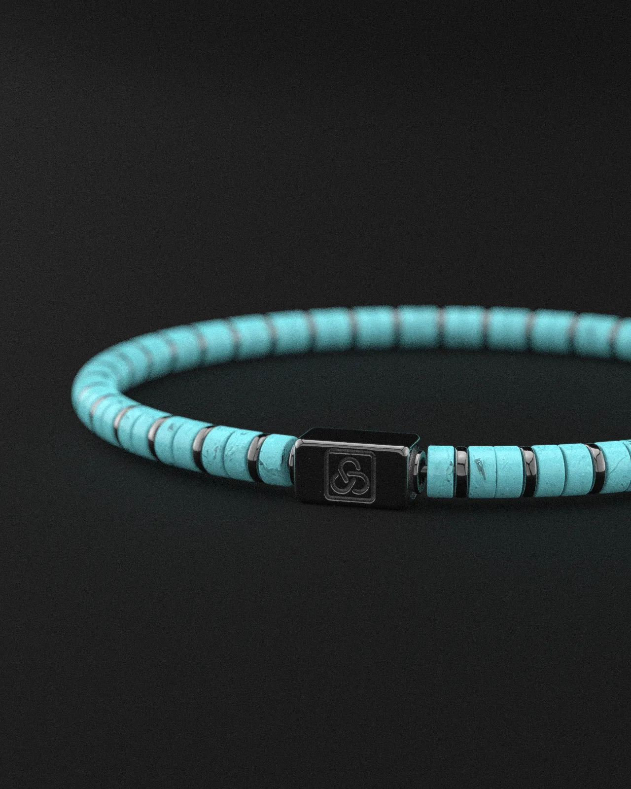 Turquoise Bracelet 4mm | Spacer  #2