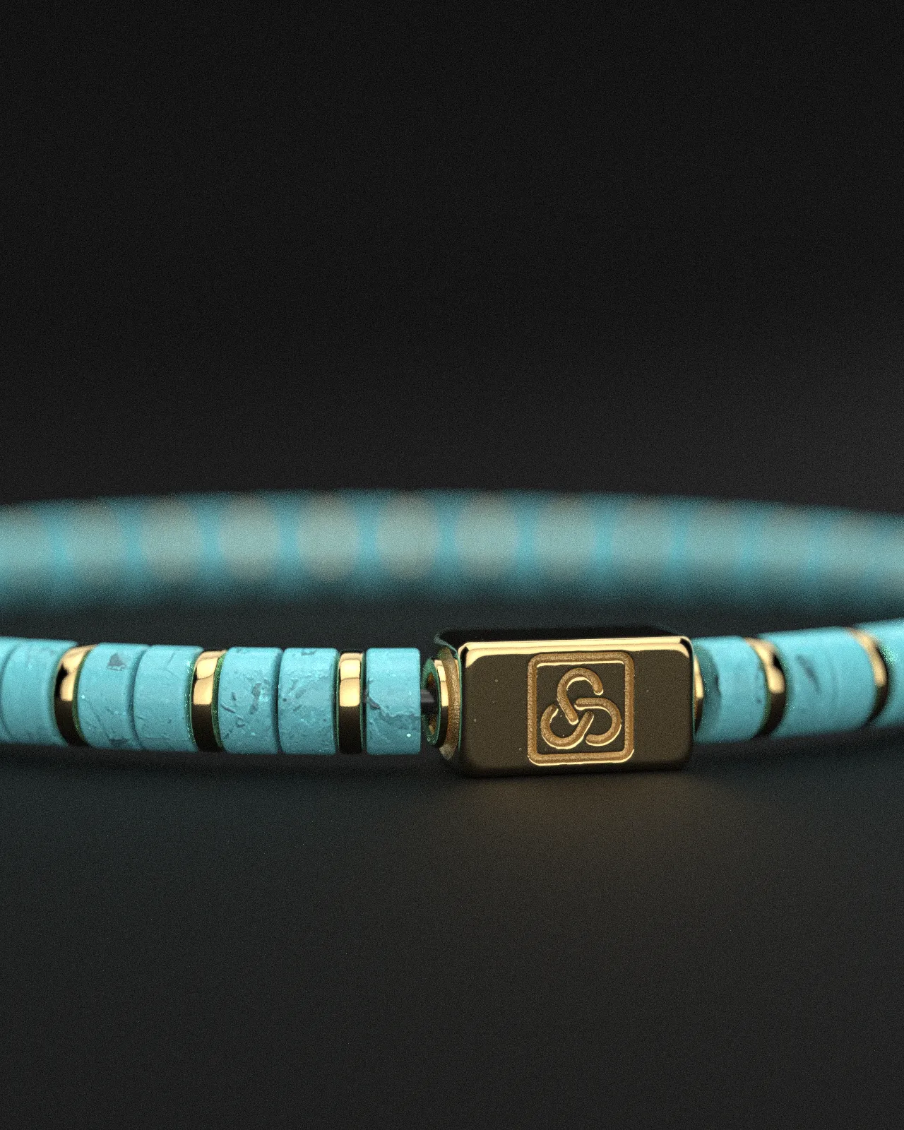 Turquoise Bracelet 4mm | Spacer  #2