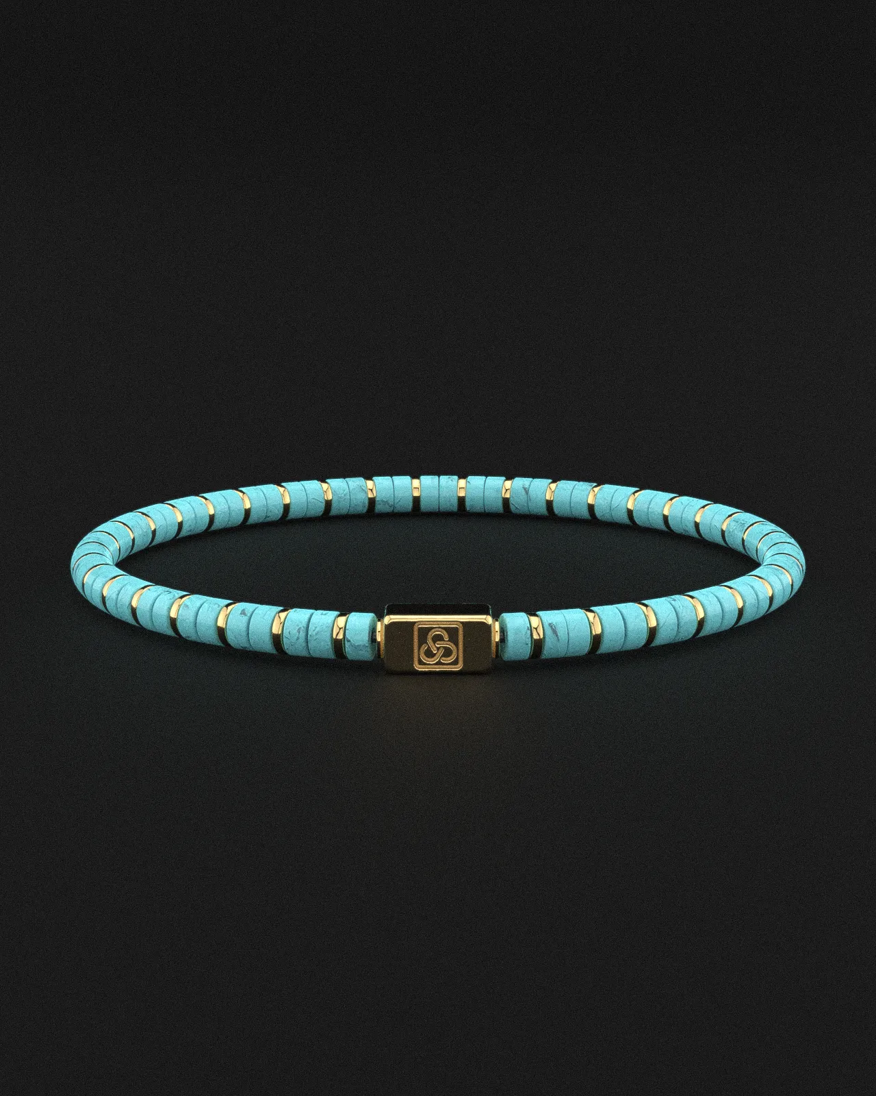 Turquoise Bracelet 4mm | Spacer  #2