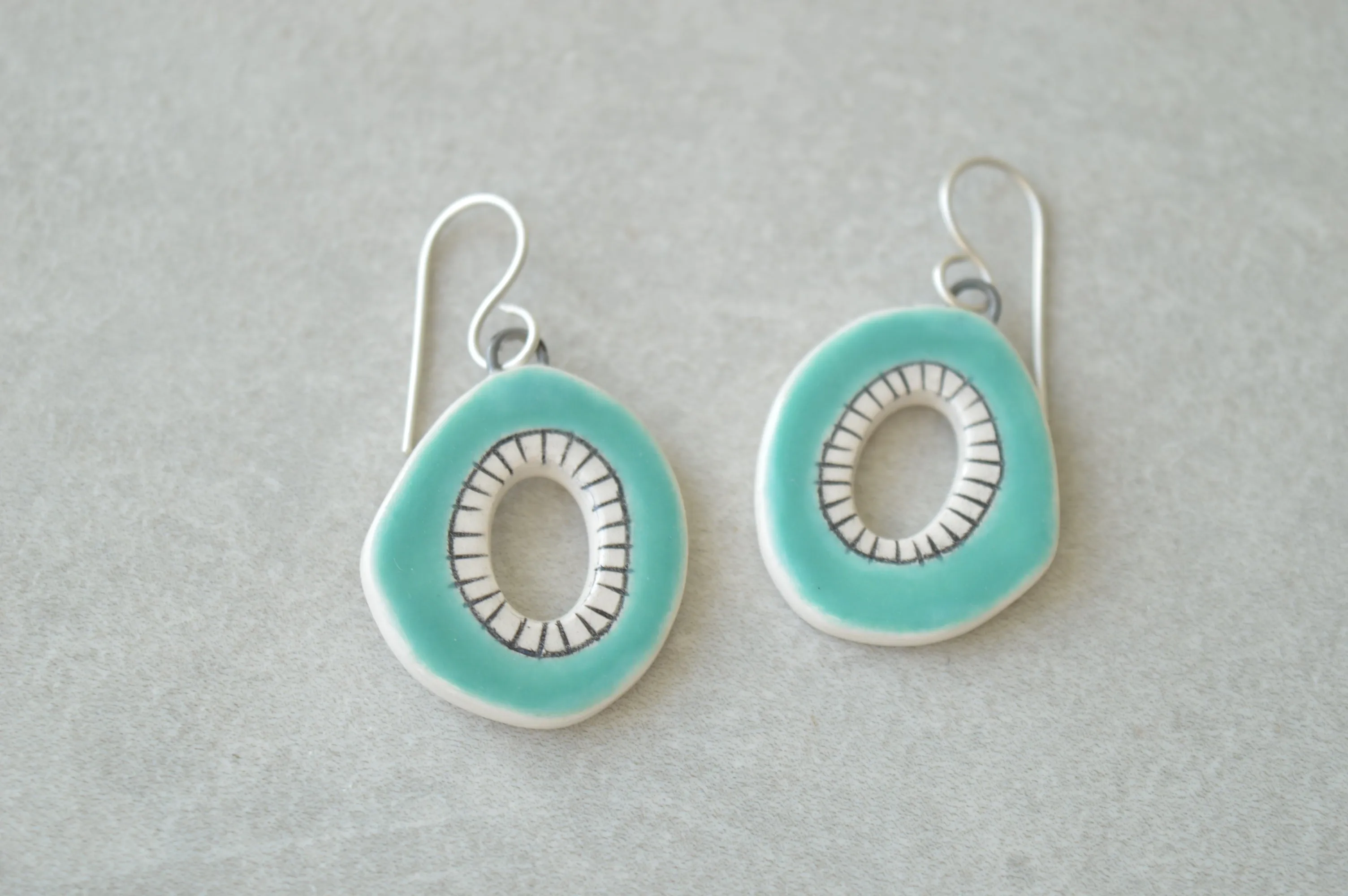 Turquoise little hoops