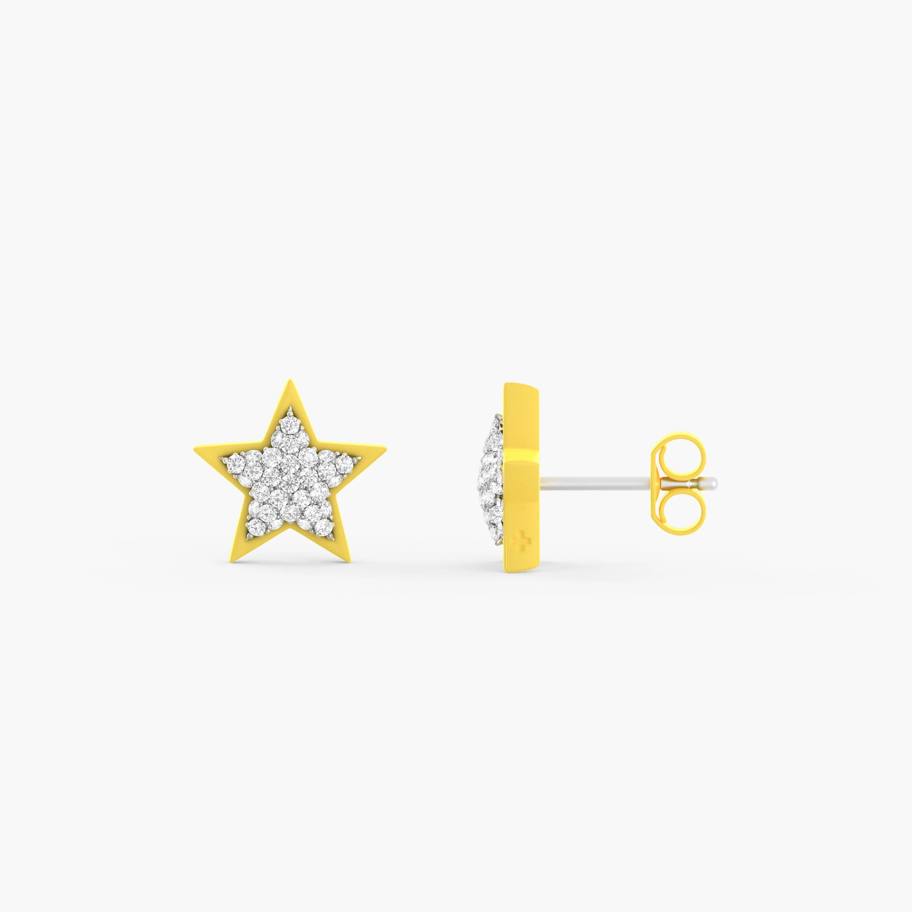 Two-Tone Dreamer Studs in Citrus