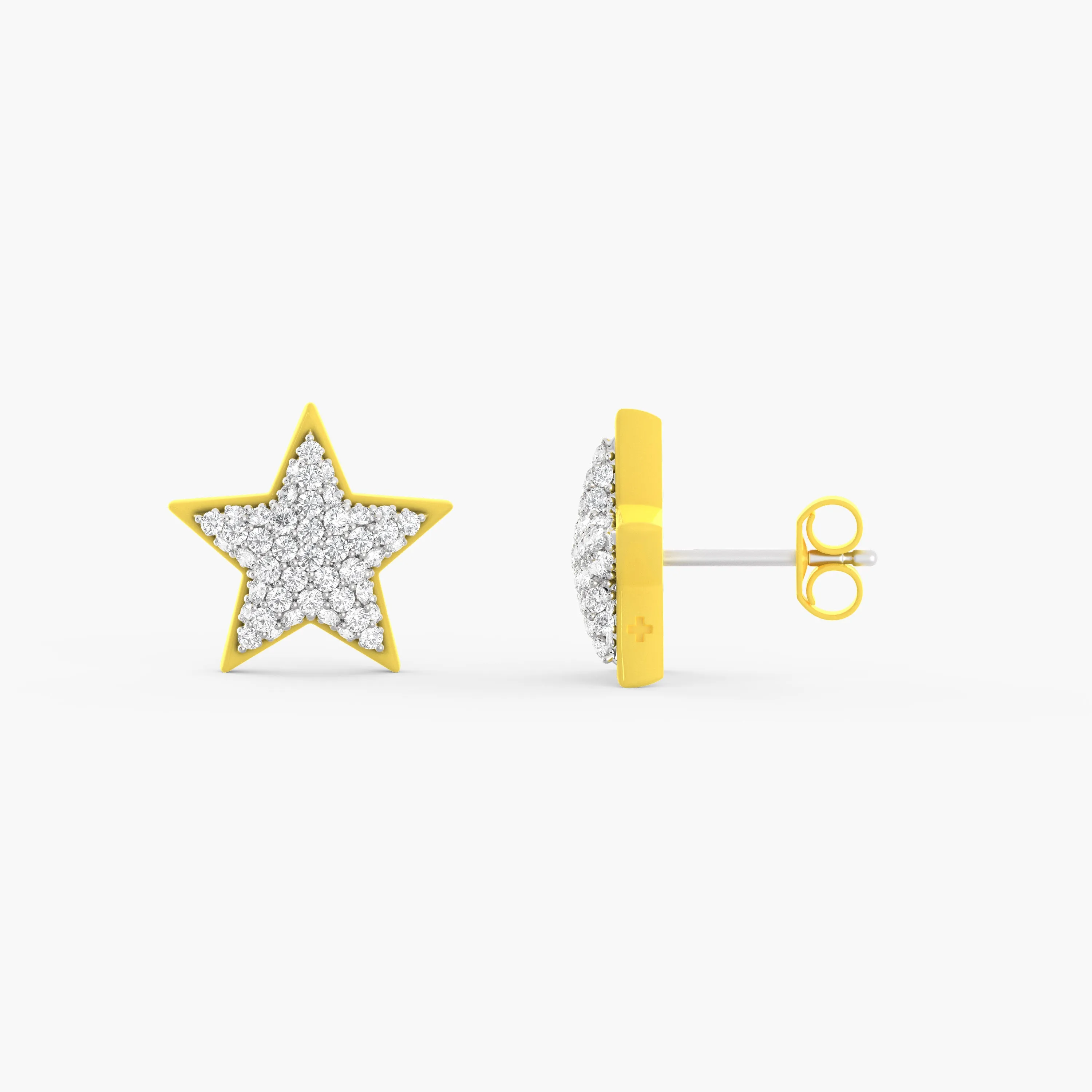 Two-Tone Dreamer Studs in Citrus