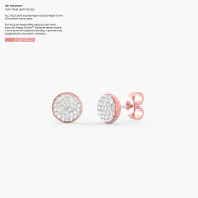 Two-Tone Unity Studs in Rose Gold