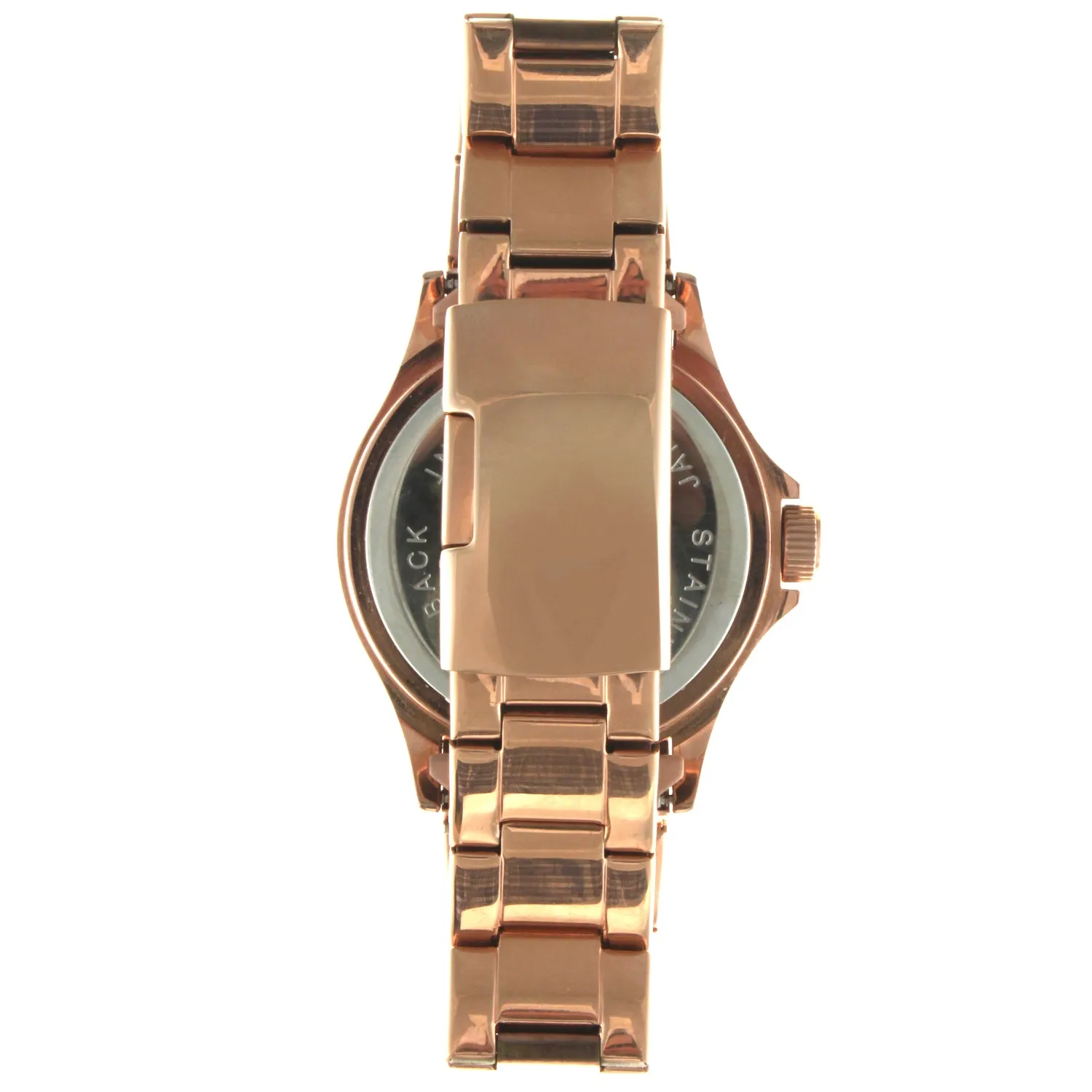 Women 36mm Sport Bezel Rose Gold Bracelet Watch