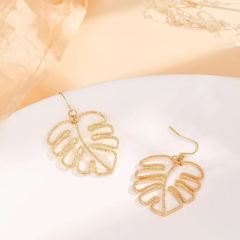 Women's Geometric Leaf Earrings