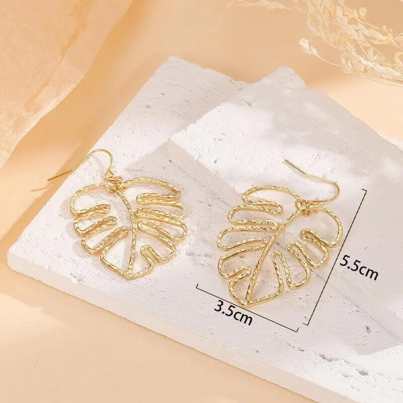 Women's Geometric Leaf Earrings