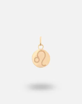 Zodiac Disc Charm Pendant - Leo